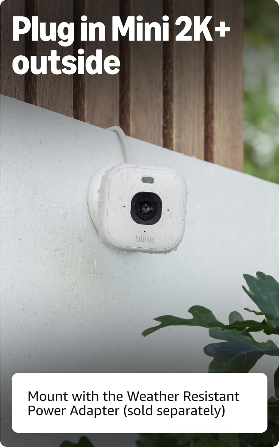Blink Mini 2K+ (newest model) – Plug-in Home & Pet Indoor Security Camera with 2K video resolution, night vision, enhanced audio, motion detection – 3 cameras (White)