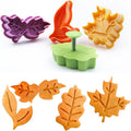 Cake Leaves Baking Pie Crust Cutters Set of 4 Random Color