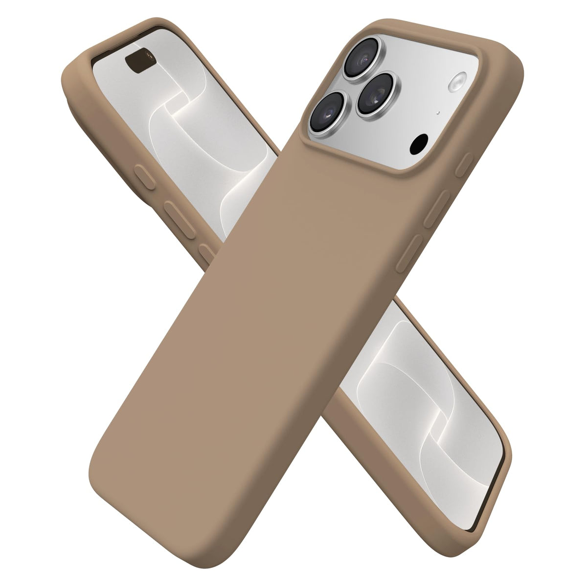 ORNARTO for iPhone 18 Pro Max Case, Liquid Silicone, Chalk Pink