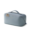 EACHY Travel Makeup Bag, Large Capacity Cosmetic Bag for Women, Waterproof PU Leather, Flat Open Portable Toiletry Bag for Skincare, Brushes & Travel Essentials