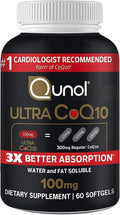 Qunol Ultra CoQ10 100mg Softgels- 3x Better Absorption, Antioxidant for Heart Health & Energy Production, Coenzyme Q10 Vitamins and Supplements, 3 Month Supply, 90 Count