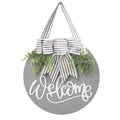Welcome Sign for Front Door 12 in Wreath Decorations for All Seasons Brown
