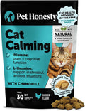 Cat Calming Treats for Anxiety Relief - Dual Texture Crunchy Creamy Calming Chews for Cats - Feline Stress Relief Behavior Support for Travel, Vet Visits, Grooming, Separation Anxiety (30-Day Supply)
