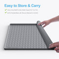 Pee Pad Holder for Dogs,Silicone Dog Puppy Pad Holder, 24 x 24 No Spill Raised Lip High Edge,Portable, Leak-Proof Mat Holder for Dog Training Pads,Square Potty Trays for Home Floor Protection