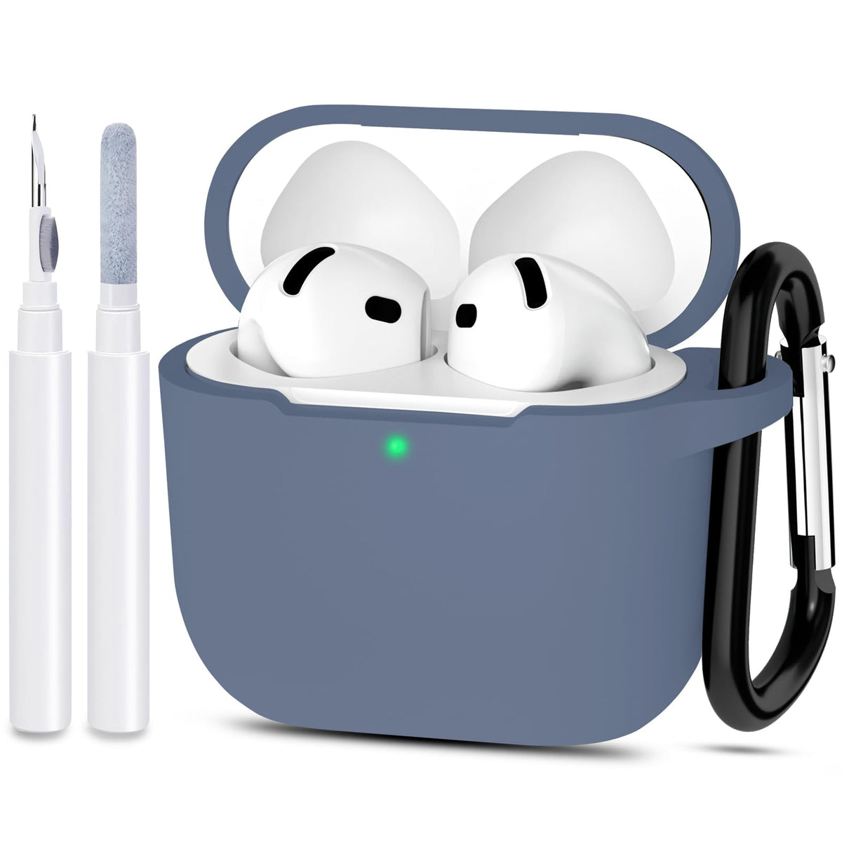for AirPods 4/5 Case Cover with Cleaner kit, Midnight Blue