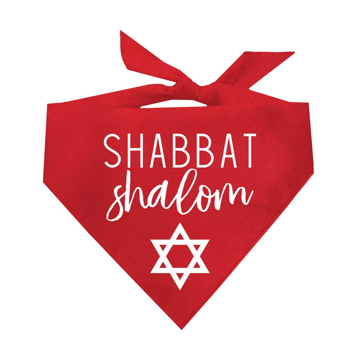 Shabbat Shalom Dog Bandana | 100% Cotton | Made in USA | Passover | Hanukkah | Yom Kippur | Rosh Hashanah | Jewish Celebration | Bar & Bat Mitzvah | Black, One Size (75)