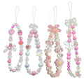 cioatu 4 Pieces Cute Phone Charms Beaded Phone Strap Aesthetic Y2K CellPhone Keychain Cute Bear Butterfly Heart Cool PhoneCharm for Bag Keychain Airpods Camera Pendants Decor