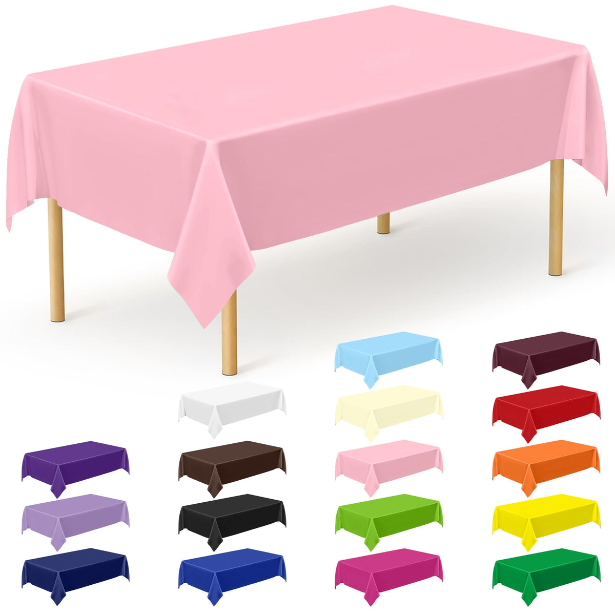 3 Pack Thanksgiving Tablecloths, 108" x 54" Disposable Turkey Table Cloth