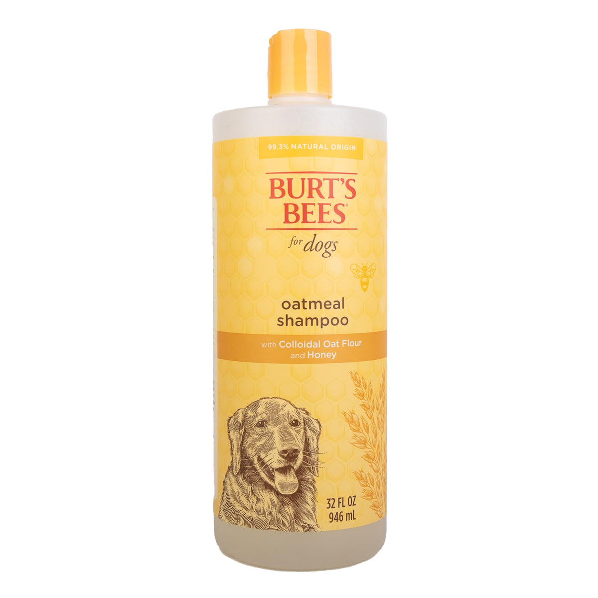 Burt's Bees for Pets Oatmeal Dog Shampoo with Honey, Soothing Formula for Itchy and Sensitive Dog Skin, Colloidal Oat Flour and Honey, pH Balanced, Sulfate-Free, 16 Fl Oz