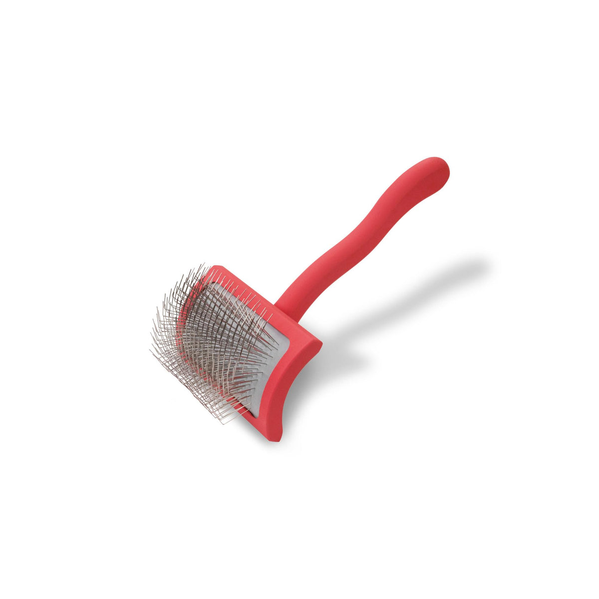 Chris Christensen Baby G Dog Slicker Brush for Dogs (Goldendoodles, Labradoodles, Poodles), Groom Like a Professional, Fluff Detangle Style, Saves Time Energy, Coral, Small