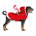 Santa Dog Costume, Dog Christmas Outfit, Riding Pet Costume, Size M