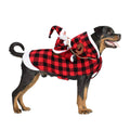 Santa Dog Costume, Dog Christmas Outfit, Riding Pet Costume, Size M