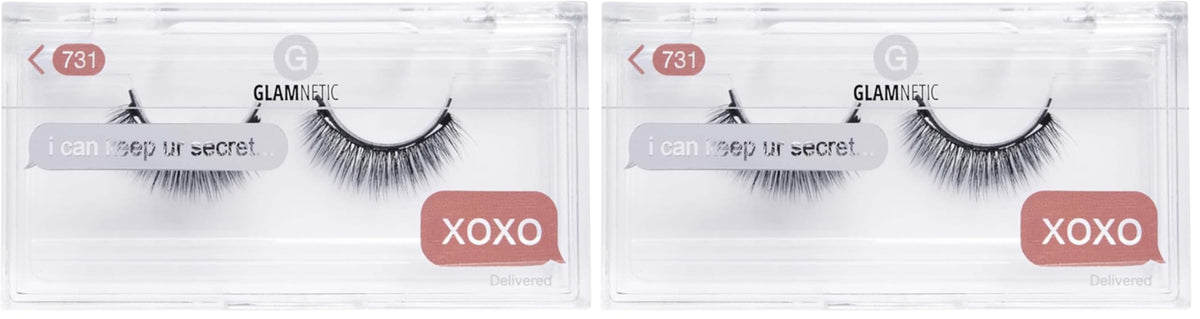 Glamnetic Magnetic Eyelashes - Vacay | Long Magnetic Lashes, 60 Wears Reusable High Volume Faux Mink Lashes, Dramatic, Round - 1 Pair