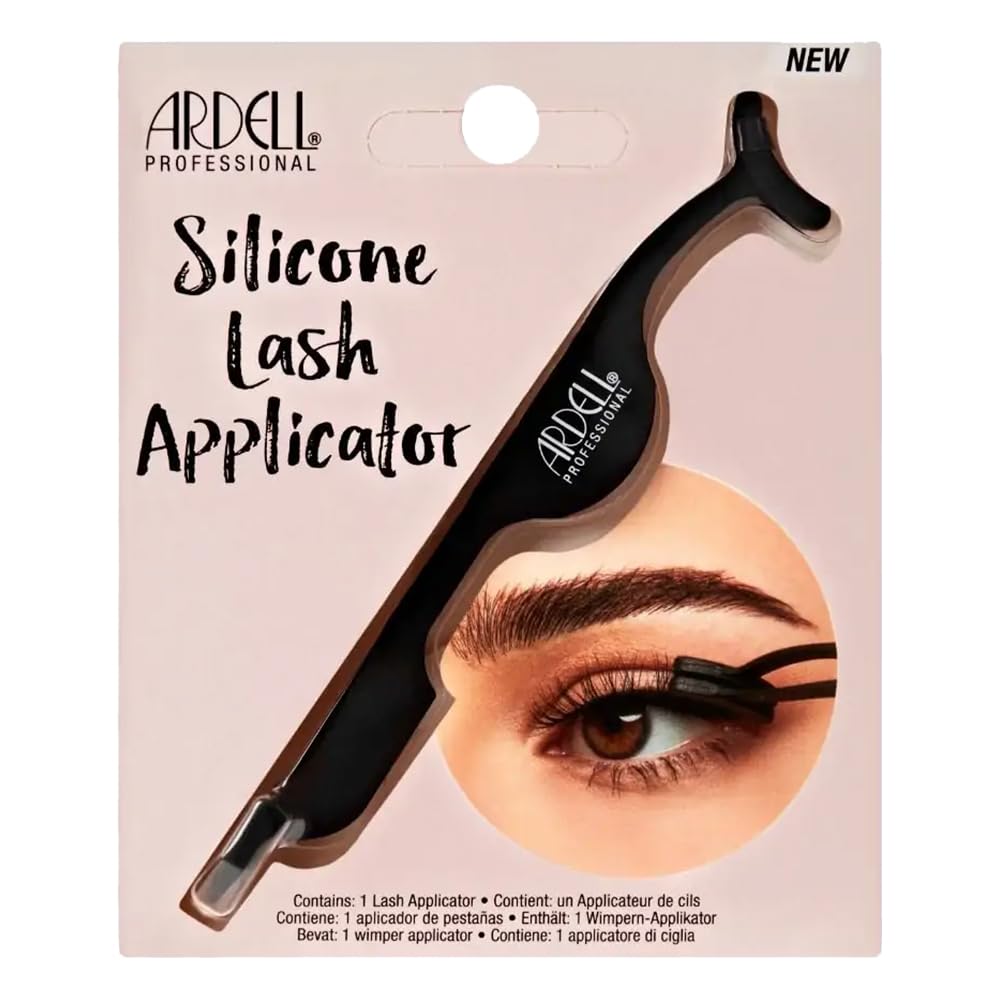 Ardell Pre-Mapped Eyelash Applicator Tool 40° Curved Lash Tweezers | Angled Curve Tip Tweezer, Perfect for Precise False Extensions Placement, Easy Application Helper Device, Faux Mink Black