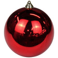 GnFlus Large Shatterproof Christmas Ball Ornaments, Red, 5.9" (2 Pcs), Classic Style, Hanging, Plastic, Christmas, Birthday, New Year, Anniversary, Valentine's Day