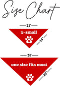 Merry Woofmas Dog Bandana | Pom Poms | 100% Cotton Adjustable Triangle | Made in USA | Christmas | Holiday Season | Winter Wonderland | Gift |Red, Trim 3, One Size (927)