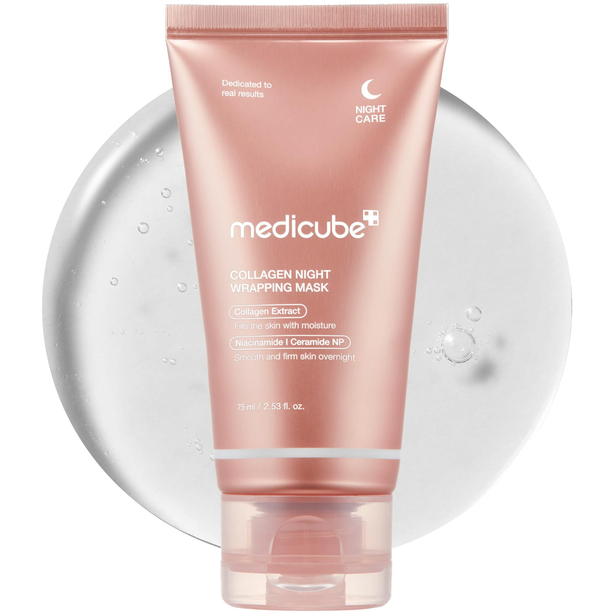 medicube Wrapping Mask Collagen Glazed Milky Glow Daytime Peel Off Mask | Quick and Easy Care with Glutathione, Niacinamide for Plumped, Hydrated & Smooth Skin | Korean Skin Care, 2.53 fl.oz