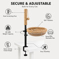 Cat Desk Bed with Scratching Post Clamp On 360 Rotating Camel