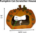 Midlee Halloween Pumpkin Cat Scratcher Cardboard House