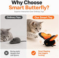 Fluttering Butterfly Cat Toy, 2027 New Cat Toys for Indoor Cats (Blue)