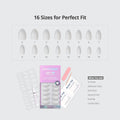 BTArtbox Press On Nails, Cream Puff, Short Almond, Ombre Off White, 32Ct | 2+ Weeks Wear, Salon-Quality Natural Nails, 10-Minute Easy Daily Application, Fast Removal, 16 Sizes, All-in-One Complete Kit