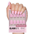 Glamnetic Press On Nails - Short Round, Glossy Fake Nails 30 Pc Full Kit | Neutral press on nails, 12 sizes. Everyday glue-on set. Waterproof, chip-resistant, up to 2 weeks wear