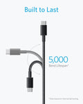 Anker USB C to USB C Cable, 60W Fast Charging Cable (2-Pack, 6 ft, Black)