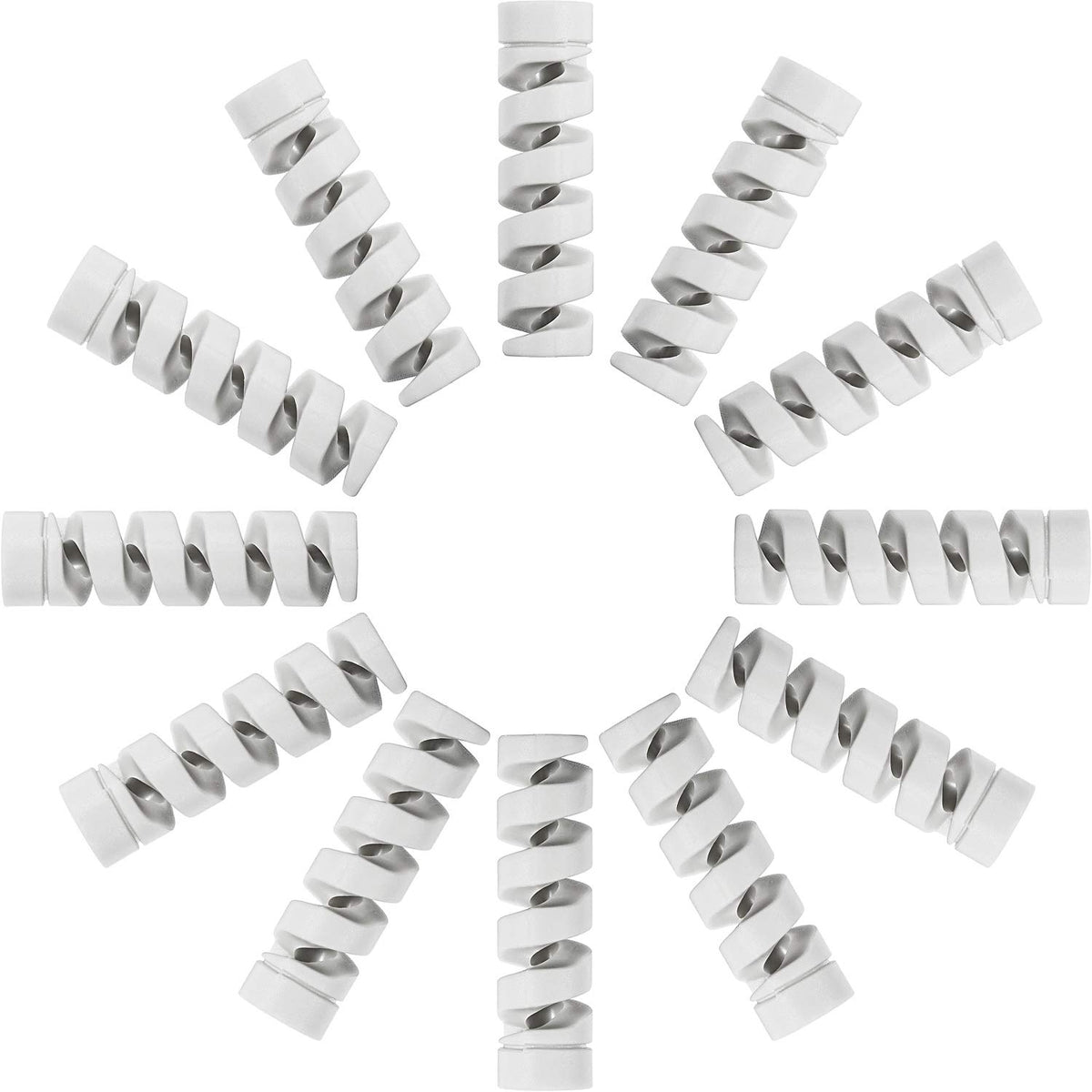 Jetec 12 Pcs Charging Cable Protector Silicone Spiral Charger Cable Saver