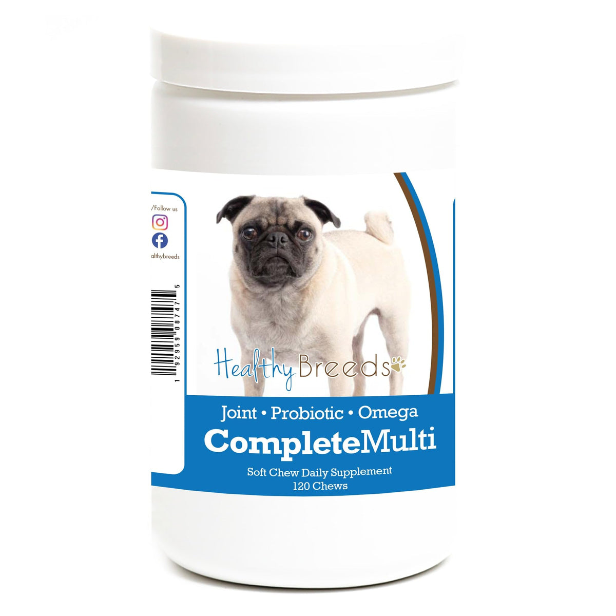 Healthy Breeds French Bulldog All in One Multivitamin Soft Chew 120 Count