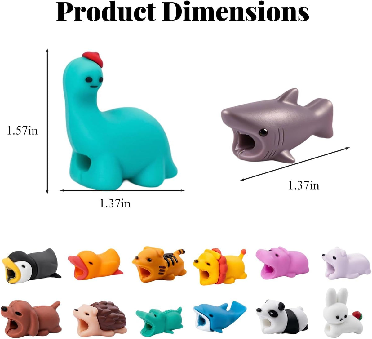 Cable Protector Cute 14-Pack, Adorable Animal Charging Cord Protectors Set