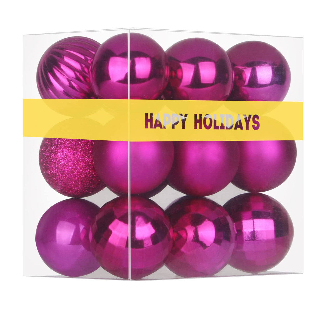 White 4.0" Large Christmas Balls - Christmas Tree Decoration Ornaments Shatterproof Hanging Balls for Birthday Halloween Holiday Wedding Decorations Set of 4pcs