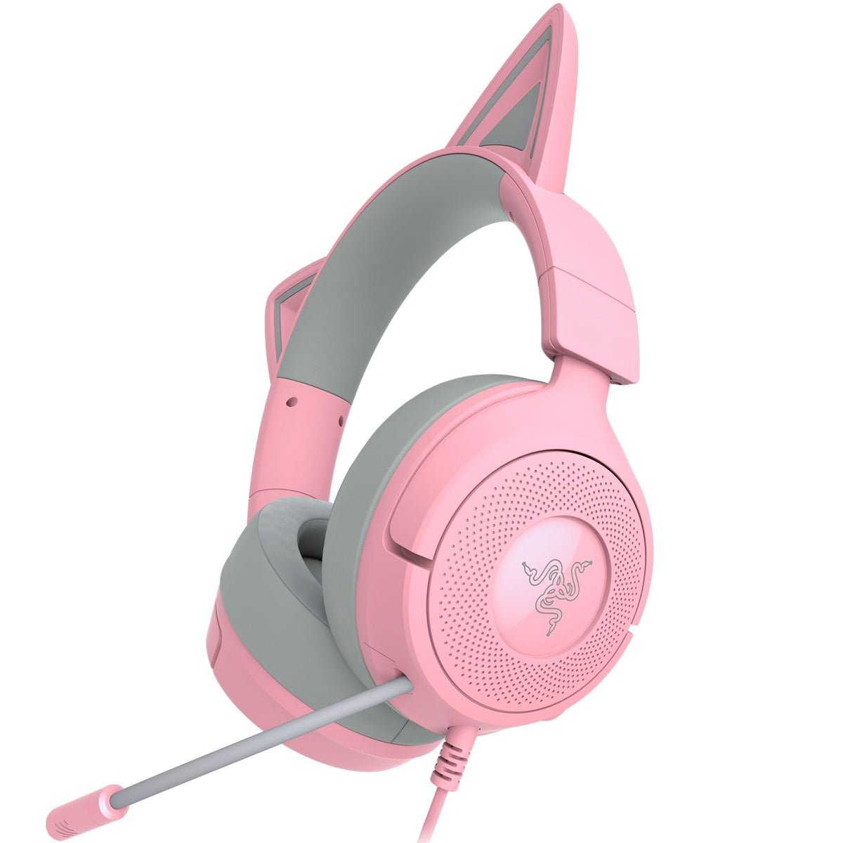 Razer Kraken Kitty V3 X Wired Gaming Headset, Kitty Ears, White