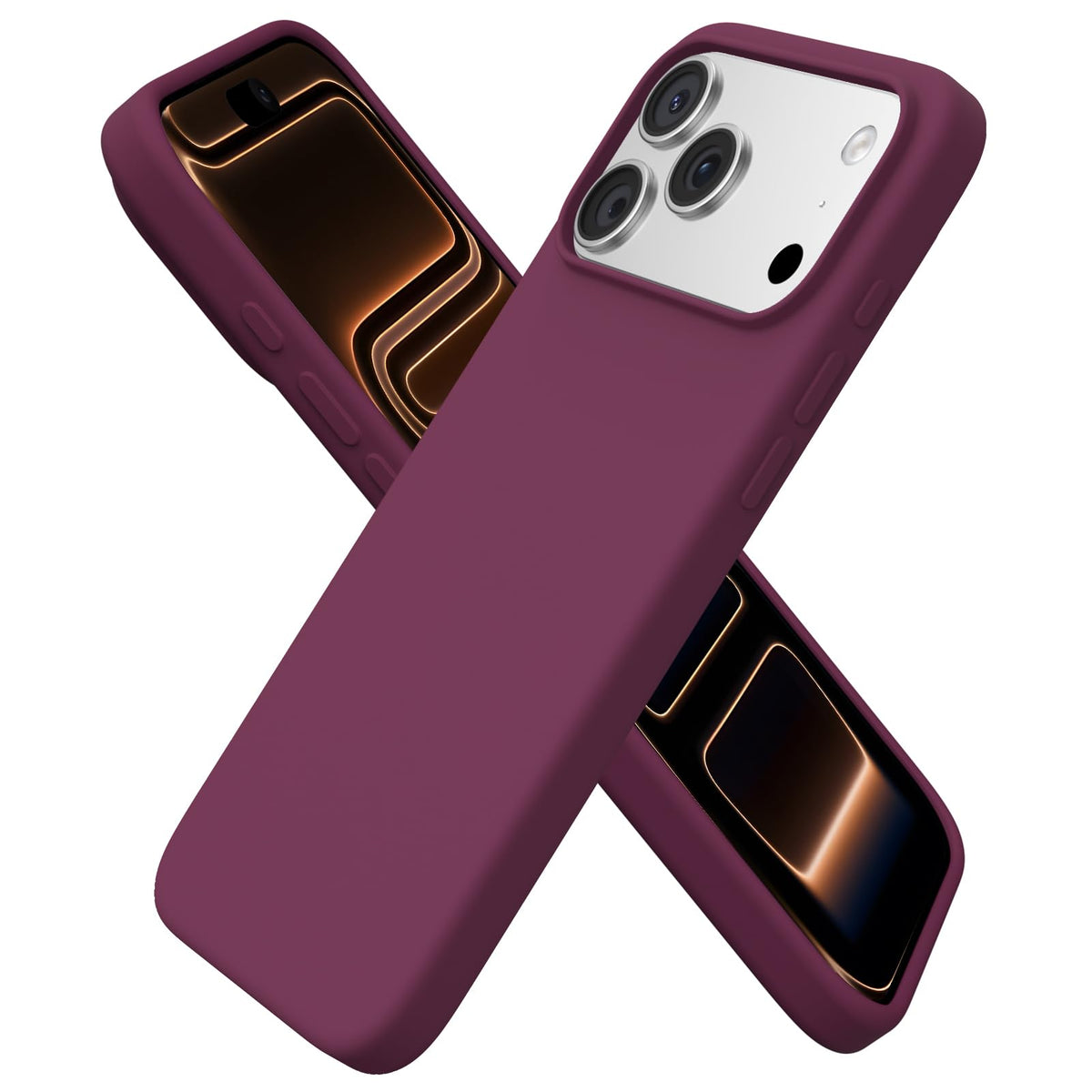 ORNARTO for iPhone 17 Pro Max Case, Liquid Silicone, Chalk Pink