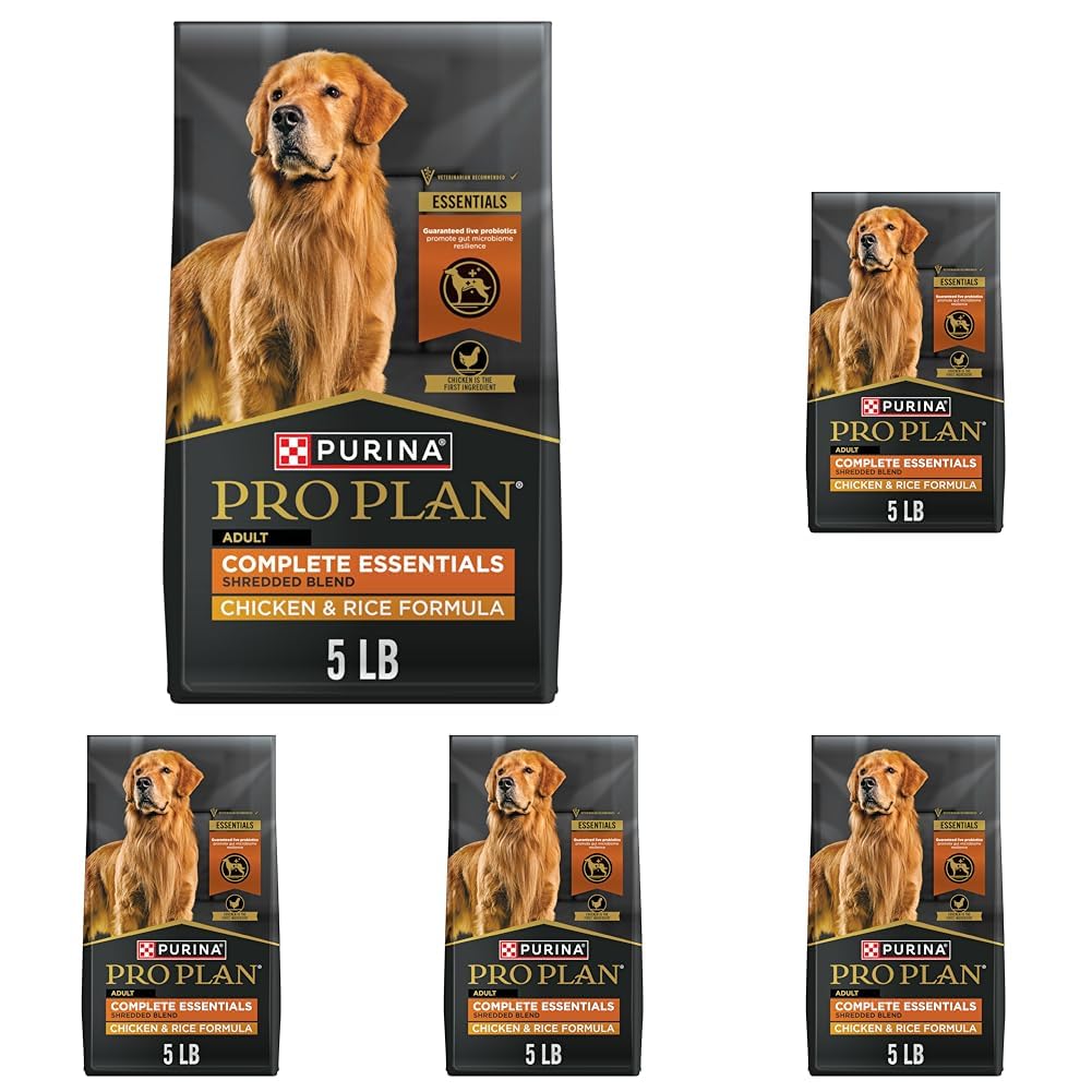 Purina Pro Plan Complete Essentials Shredded Blend Chicken and Rice Dog Food Dry Formula with Probiotics for Dogs - 35 lb. Bag