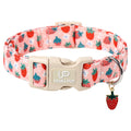 Fall Plaid Dog Collar with Maple Leaf Charm – Adjustable Autumn Checkered Dog Collar for Small Medium Large Dogs, Soft Cotton Puppy Collars with Quick Release Buckle and Metal D-Ring