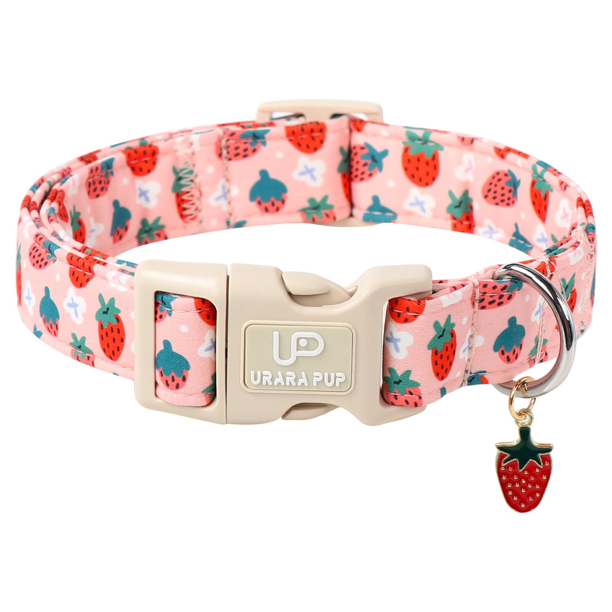 Fall Plaid Dog Collar with Maple Leaf Charm – Adjustable Autumn Checkered Dog Collar for Small Medium Large Dogs, Soft Cotton Puppy Collars with Quick Release Buckle and Metal D-Ring