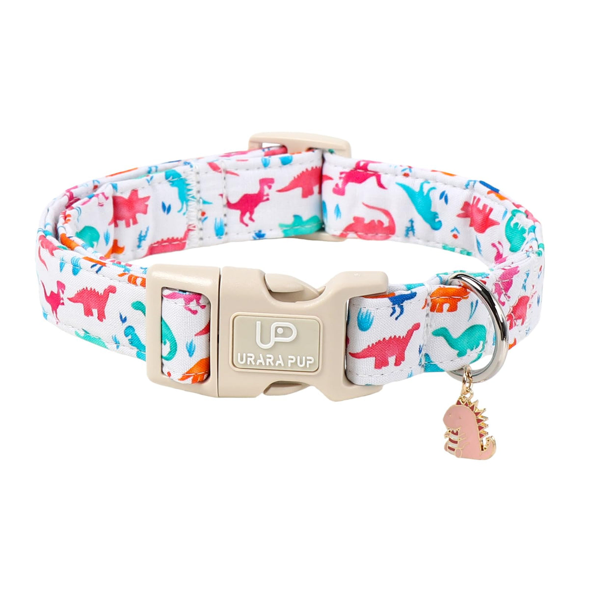Fall Plaid Dog Collar with Maple Leaf Charm – Adjustable Autumn Checkered Dog Collar for Small Medium Large Dogs, Soft Cotton Puppy Collars with Quick Release Buckle and Metal D-Ring