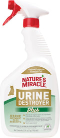 Nature’s Miracle Urine Destroyer Plus for Cats, Enzymatic Formula Tough on Strong Cat Urine And The Yellow Sticky Residue, 1 Gal