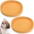 Silicone Dog Food Plate Shallow Dog Bowl Flat Cat Dish Small Puppy Plates for Small Dogs and Cats Whisker Fatigue Pet Feeding Bowls for Dry and Wet Food (Green)