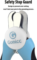 gonicc Professional Dog & Cat Pets Nail Clippers & Trimmers | With Safety Guard to Avoid Overcutting, Free Nail File, Razor Sharp Blade - Professional Grooming Tool for Pets