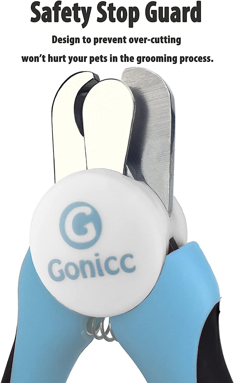 gonicc Professional Dog & Cat Pets Nail Clippers & Trimmers | With Safety Guard to Avoid Overcutting, Free Nail File, Razor Sharp Blade - Professional Grooming Tool for Pets