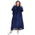 Waitu Wearable Blanket Sweatshirt Gifts for Women and Men, Warm and Cozy Giant Blanket Hoodie, Thick Flannel Hooded Blanket with Sleeves and Giant Pocket - Dark Gray