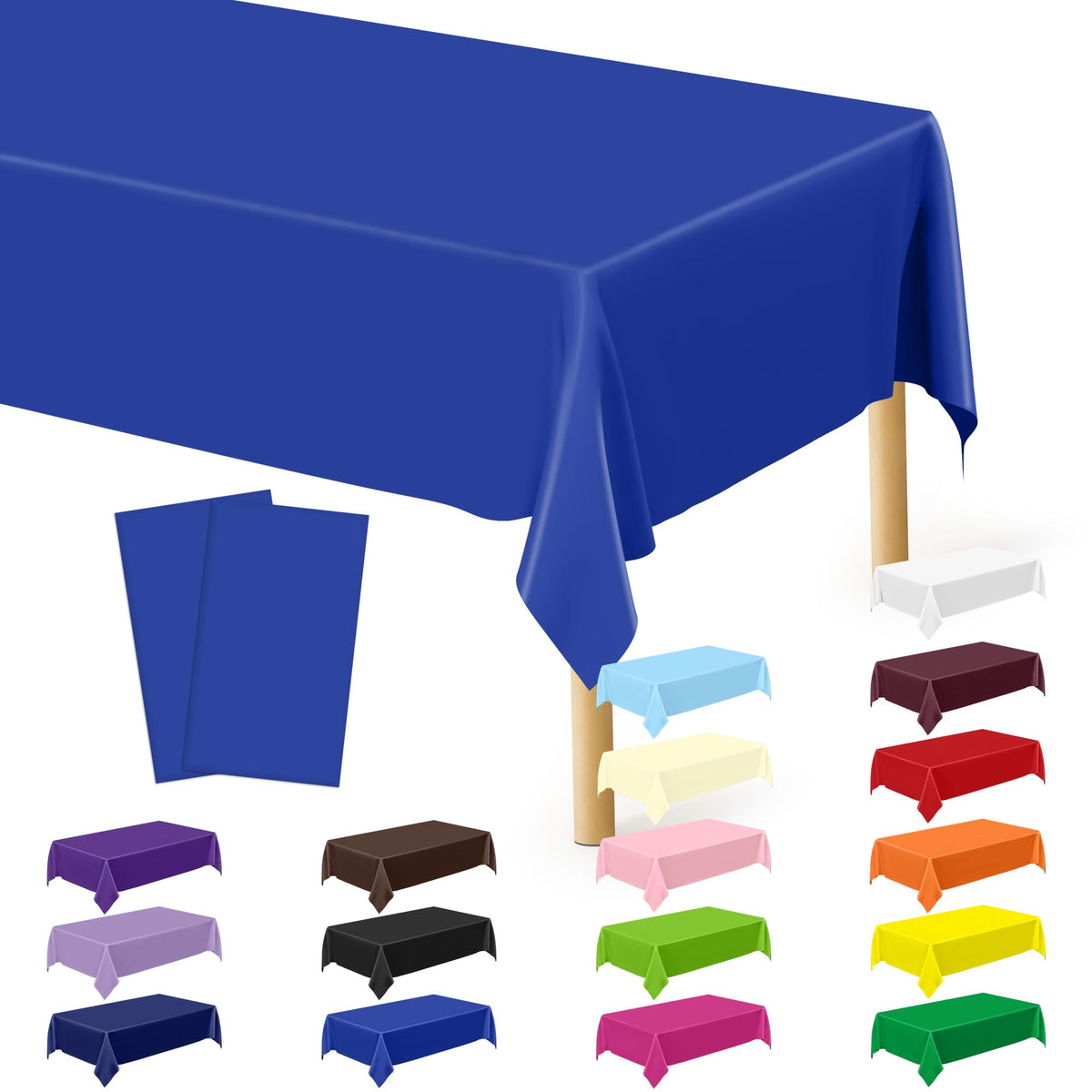 3 Pack Thanksgiving Tablecloths, 108" x 54" Disposable Turkey Table Cloth