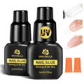 UNA GELLA Nail Glue Strong Gel No U V, 15g*2pcs Nail Glue for Press Ons No Lamp Needed, Quick Dry Semi Solid Nail G LUE, Super Strong Gel glue for Nails Long Lasting Extension DIY Kit