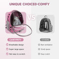 Cawypety Cat Backpack Carrier Large Space Bubble Backpack up to 12lbs Pink
