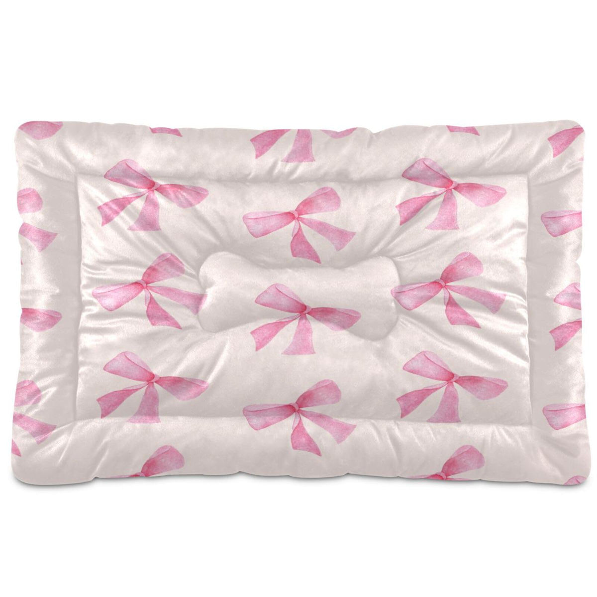 Christmas Patch Pet Bed Pad Soft Dog Bed Mat with Anti-Slip Bottom, Machine Washable Crate Pad Mattress for Dog Sleeping- 24 * 18inches
