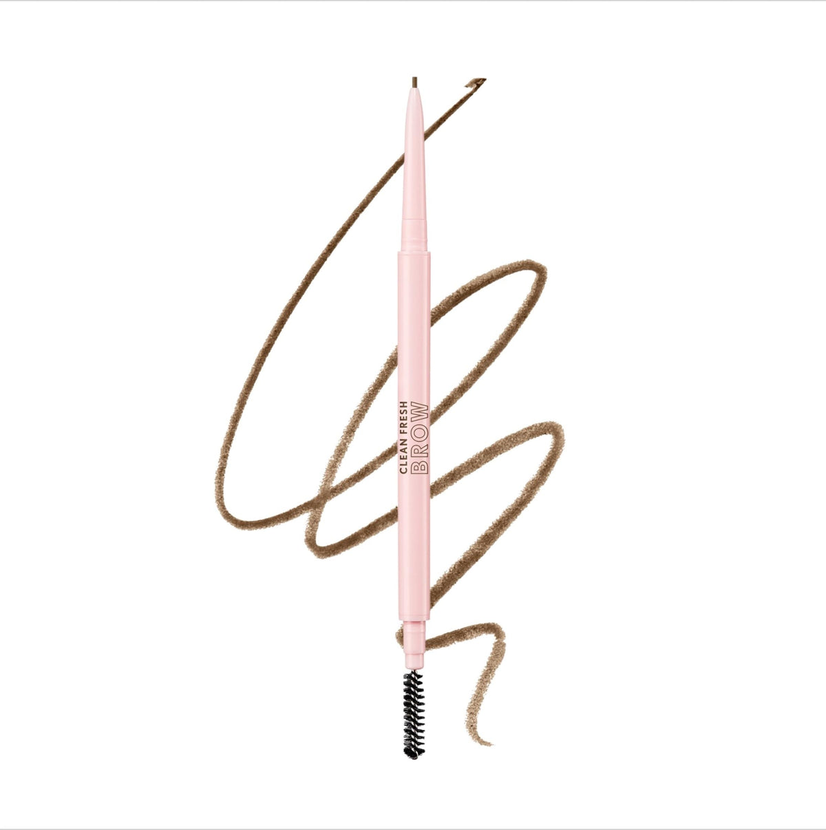 Covergirl Clean Fresh Brow Nano, 500 Medium Brown, Eyebrow Pencil, Ultra-Precise Tip, Waterproof, Transfer-Resistant, Built-In Spoolie, Vegan Formula, 0.001oz