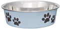 Loving Pets Bella Dog Bowls- Stainless Steel Dog & Cat Bowls - Spill Proof Dog Food Bowl, Cat Bowl, Puppy Essentials & Pet Supplies Great for Home & Travel (Medium 20-35 lbs, Blueberry)