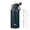 Konokyo 18 oz Insulated Water Bottle with Straw Lid, Stainless Steel Vacuum Sports Water Bottle, Leak-Proof Reusable Metal Flask with Carry Loop, BPA-Free Travel Bottle for Gym, School, Office