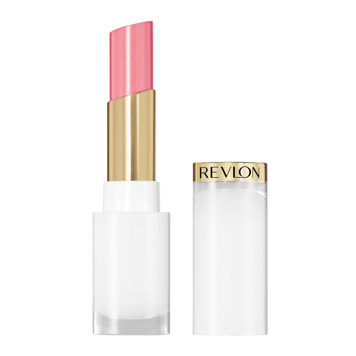 REVLON Super Lustrous Glass Shine Balm, Sheer Glossy Tinted Lip Balm, Hydrating Formula with Hyaluronic Acid, Aloe & Rose Quartz, 008 Rum Raisin, 0.11 oz